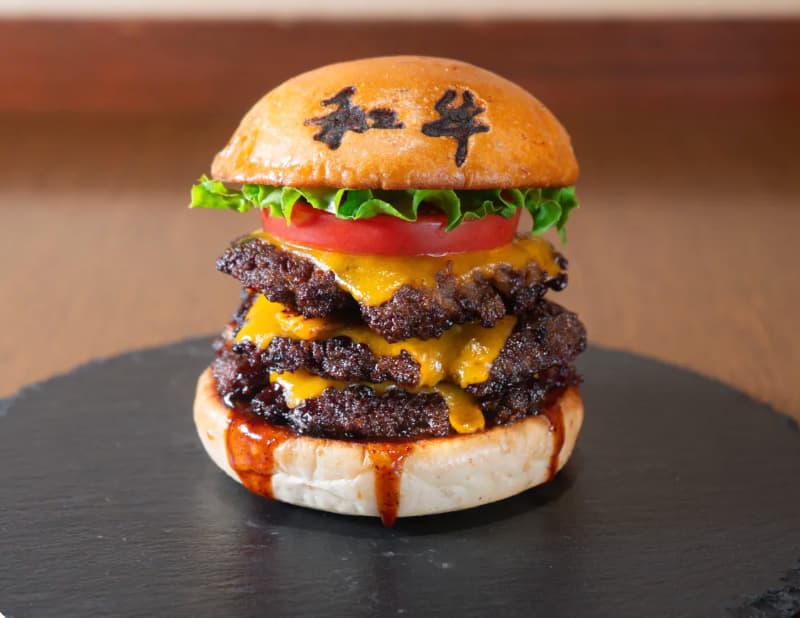 Halal Wagyu Morning Burger · Higashi-Ginza signature morning Wagyu burger